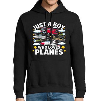 Obrázek 1 produktu Pánská mikina Kluk, který miluje Letadla Just a Boy Who Loves Planes