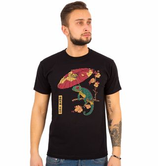 Obrázek 1 produktu Pánské tričko Japonský Chameleon na Větvi Sakury