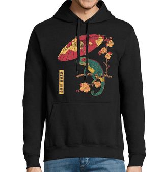 Obrázek 1 produktu Pánská mikina Japonský Chameleon na Větvi Sakury