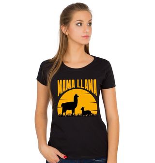 Obrázek 1 produktu Dámské tričko Mama Lama a Její Mládě Mama Llama