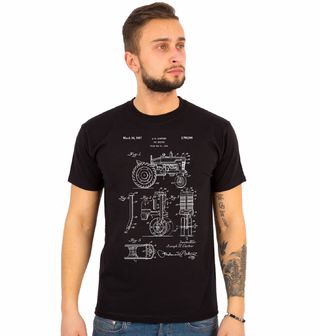 Obrázek 1 produktu Pánské tričko Patent traktoru J. H. Cartera (Velikost: M)