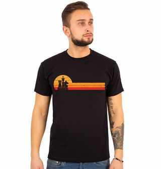 Obrázek 1 produktu Pánské tričko Retro Figurky Královna, Věž a Kůň