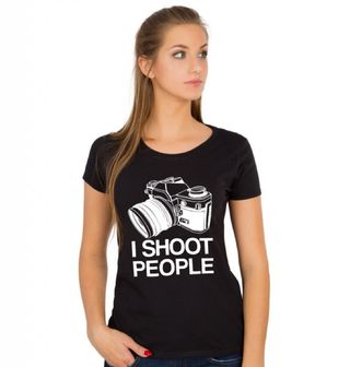 Obrázek 1 produktu Dámské tričko I shoot people "Fotím/Střílím lidi."