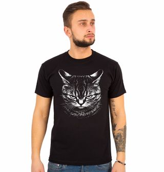 Obrázek 1 produktu Pánské tričko Kočka s Upřeným Pohledem