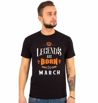 Obrázek 1 produktu Pánské tričko Legendy se rodí v Březnu! Legends are born in March