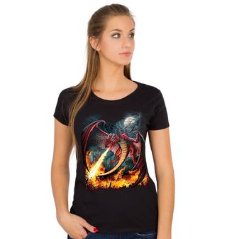 Obrázek 1 produktu Dámské tričko Dračí Jezdec Dragon Slayer Červený Drak