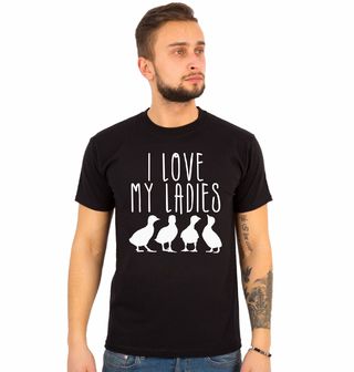 Obrázek 1 produktu Pánské tričko Miluju svoje Kachní Dámy I Love My Ladies