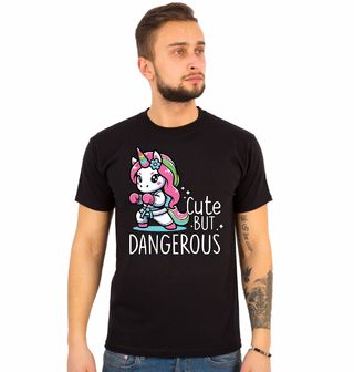 Obrázek 1 produktu Pánské tričko Boxující Jednorožec Cute but Dangerous