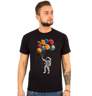 Obrázek 1 produktu Pánské tričko Astronaut s Vesmírnými Balónky