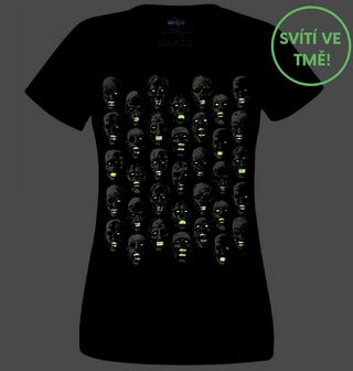 Obrázek 2 produktu Dámské tričko Zuřící Zombie (SVÍTÍ VE TMĚ)