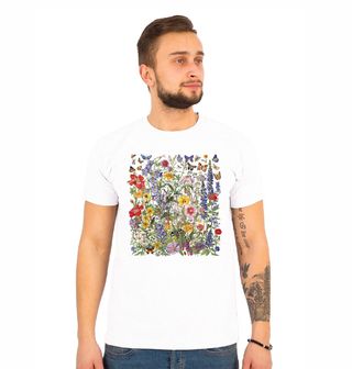 Obrázek 1 produktu Pánské tričko Květinové Pole plné Motýlů