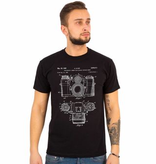 Obrázek 1 produktu Pánské tričko Fotografická kamera Patent E. Sauera (Velikost: M)