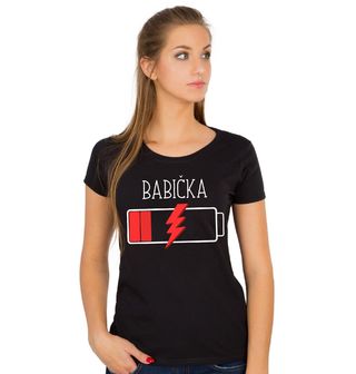 Obrázek 1 produktu Dámské tričko Unavená Babička Vybitá baterie