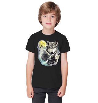 Obrázek 1 produktu Dětské tričko Tři Vlci Vyjící Na Měsíc