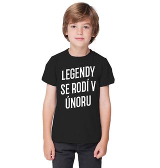 Obrázek 1 produktu Dětské tričko Pravé Legendy se rodí v Únoru