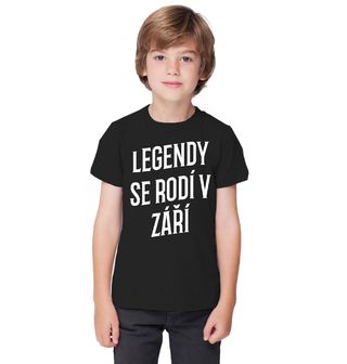 Obrázek 1 produktu Dětské tričko Pravé Legendy se rodí v Září