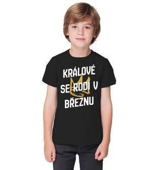 Obrázek 1 produktu Dětské tričko Králové s Korunou se Rodí v Březnu