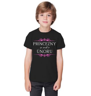 Obrázek 1 produktu Dětské tričko Princezny se Rodí v Únoru Princesses Are Born in February