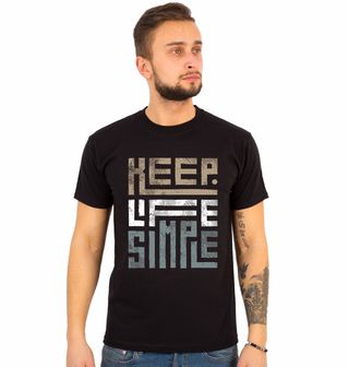 Obrázek 1 produktu Pánské tričko V Jednoduchosti je Krása Keep It Simple