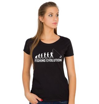 Obrázek 1 produktu Dámské tričko Evoluce Rybaření Fishing Evolution