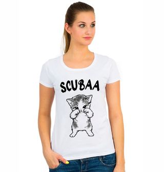 Obrázek 1 produktu Dámské tričko Roztomilá Scubaa Kočka