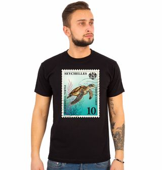 Obrázek 1 produktu Pánské tričko Seychely Poštovní Známka Želva