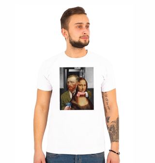 Obrázek 1 produktu Pánské tričko Rukojmí Mona Lisa a Vincent van Gogh