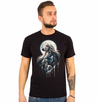Obrázek 1 produktu Pánské tričko Saluki pod Zářícím Měsícem