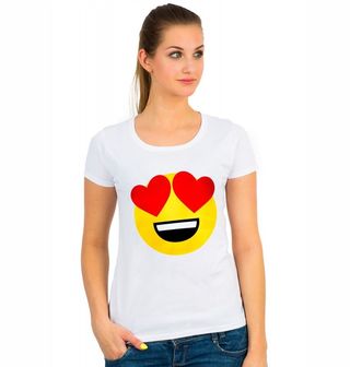 Obrázek 1 produktu Dámské tričko Emoji Love Zamilovaný Smajlík 