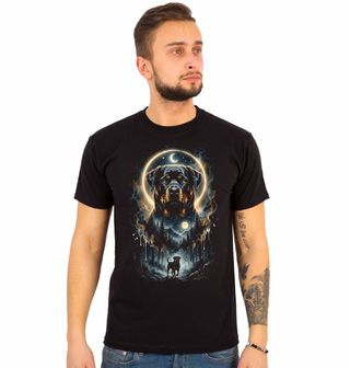 Obrázek 1 produktu Pánské tričko Rottweiler pod Měsíční Září