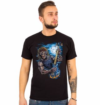 Obrázek 1 produktu Pánské tričko Metal Zombie Kytarista při Úplňku Povstal