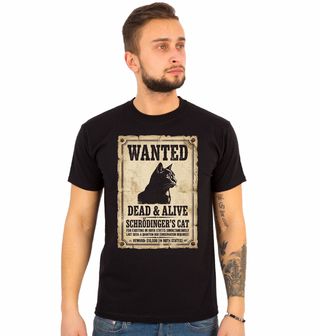 Obrázek 1 produktu Pánské tričko Hledaná Schrödingerova Kočka WANTED