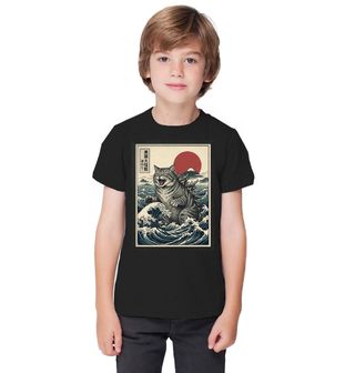 Obrázek 1 produktu Dětské tričko Catzilla Kočičí Godzilla u Kanagawy