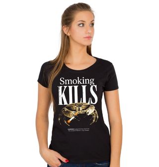 Obrázek 1 produktu Dámské tričko Krab s Cigaretou Kouření Zabíjí
