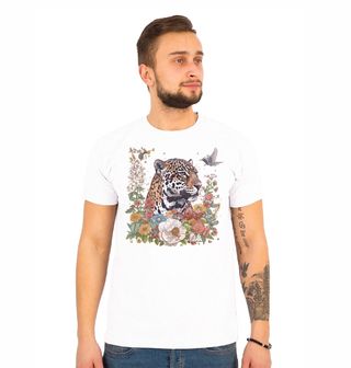 Obrázek 1 produktu Pánské tričko Jaguár mezi Květinami