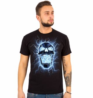 Obrázek 1 produktu Pánské tričko Elektrická Lebka pod Napětím Ožívá