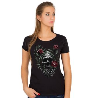 Obrázek 1 produktu Dámské tričko Lebka Prorostlá Růžemi