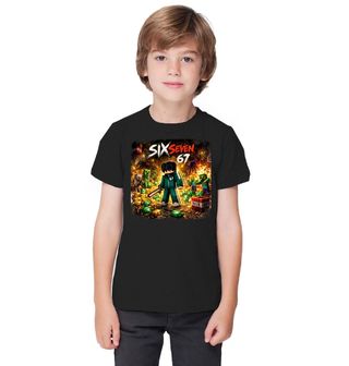 Obrázek 1 produktu Dětské tričko Minecraft Squid Game Skin Šest Sedm Six Seven 67