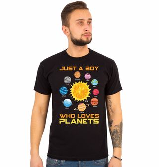 Obrázek 1 produktu Pánské tričko Prostě Kluk, který Miluje Planety Just a Boy Who Loves Planets