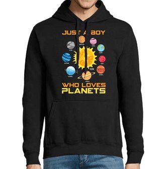 Obrázek 1 produktu Pánská mikina Prostě Kluk, který Miluje Planety Just a Boy Who Loves Planets