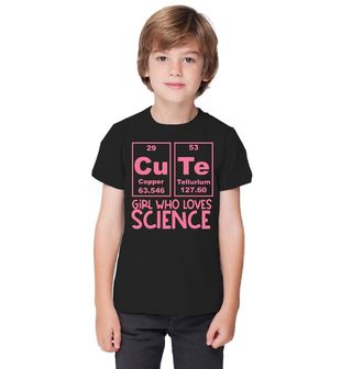 Obrázek 1 produktu Dětské tričko Roztomilá Holka, která Miluje Vědu Cute Girl Who Loves Science