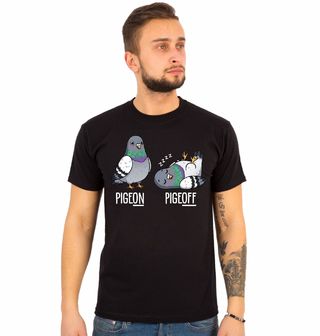 Obrázek 1 produktu Pánské tričko Holubí Režim ON/OFF Vypnuto Zapnuto Pigeon Pigeoff