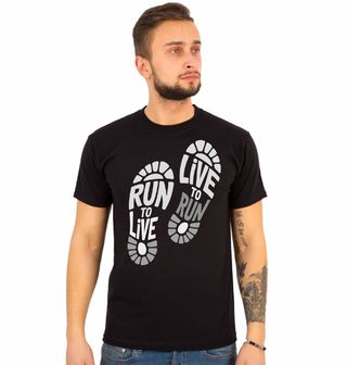 Obrázek 1 produktu Pánské tričko Běž abys Žil, Žij pro Běh Run to Live Live to Run