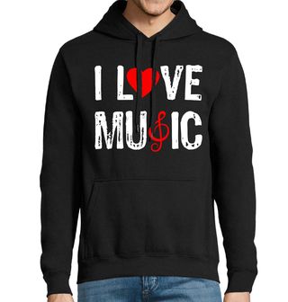 Obrázek 1 produktu Pánská mikina Miluju Hudbu I love Music