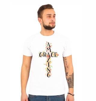 Obrázek 1 produktu Pánské tričko Kříž z Květin Amazing Grace
