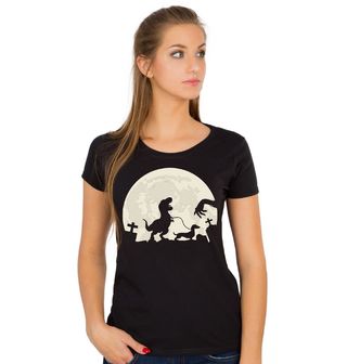 Obrázek 1 produktu Dámské tričko Zombie T-Rex a Jezevčík