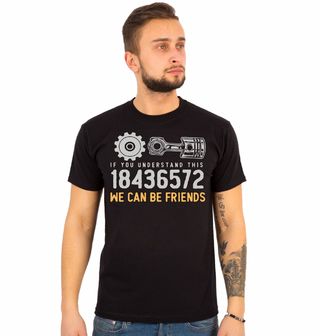 Obrázek 1 produktu Pánské tričko Motor V8 Pokud tomu rozumíš, můžeme být přátelé