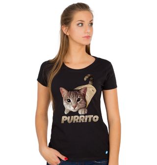 Obrázek 1 produktu Dámské tričko Kočičí Burrito Purrito