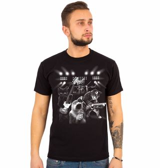 Obrázek 1 produktu Pánské tričko Kočičí metalová skupina (Velikost: L)