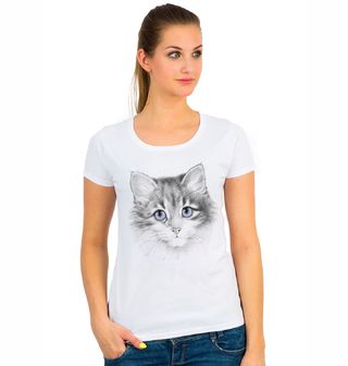 Obrázek 1 produktu Dámské tričko Fialovooká kočka